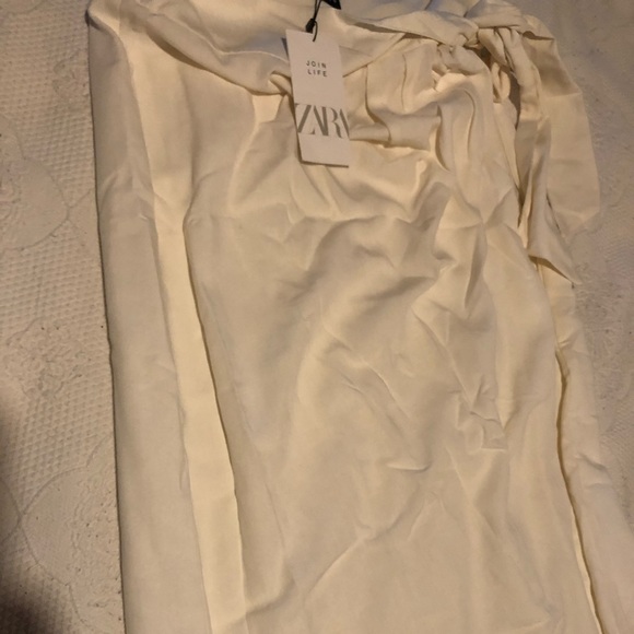 NWT Zara RUSTIC TIED PAREO SKIRT - Picture 2 of 4